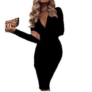 Bodycon black dress, XXL